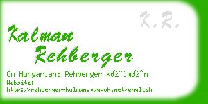 kalman rehberger business card